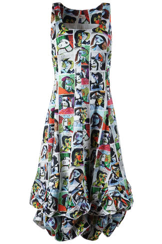 Daylily dress picasso print