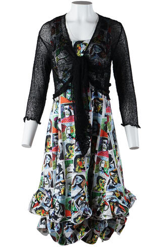 Daylily dress picasso print