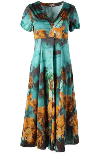Truro dress orange flower