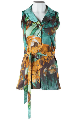Czech Republic blouse orange flower