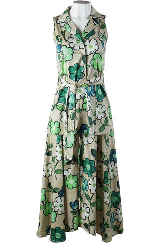 Czech Republic blouse green flower