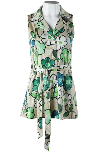 Czech Republic blouse green flower