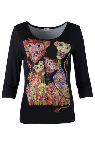 Basic shirt 3/4 sleeve top DCL