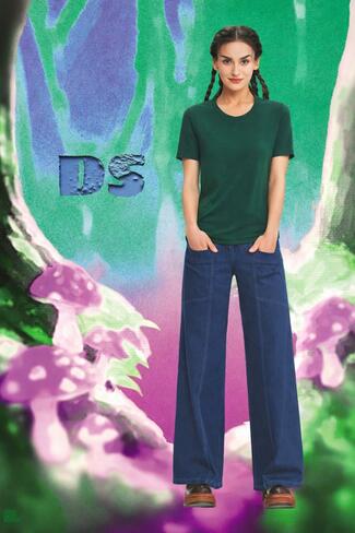 Triangle trousers denim stretch