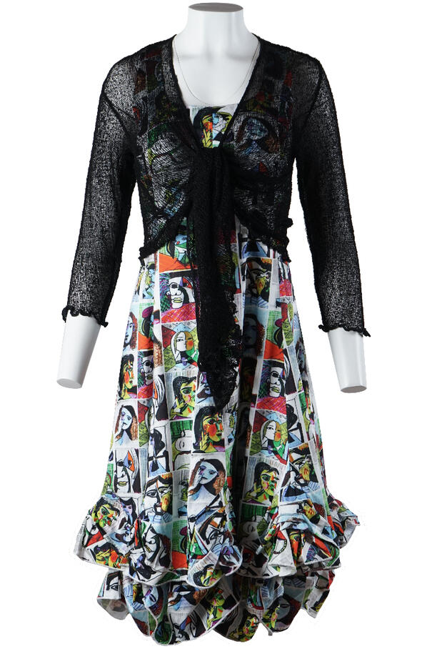 Daylily dress picasso print